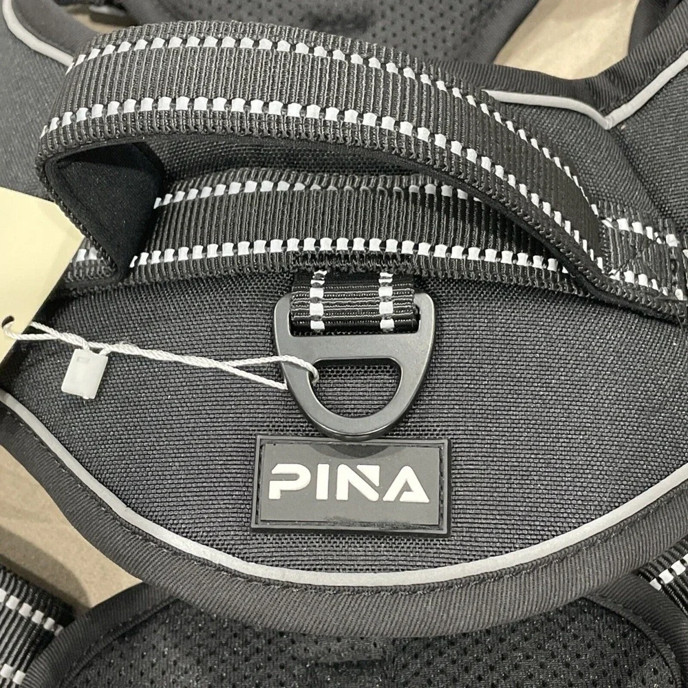 PINA Harness Large Dogs No Pull‎ Harness w/ Adjustable Padded Black No Choke